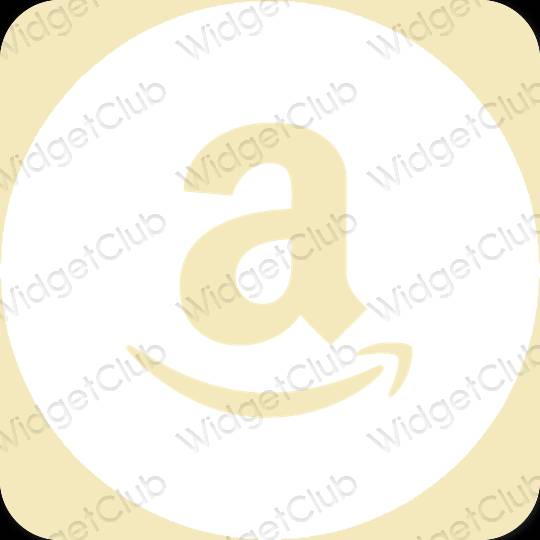 Æstetisk gul Amazon app ikoner