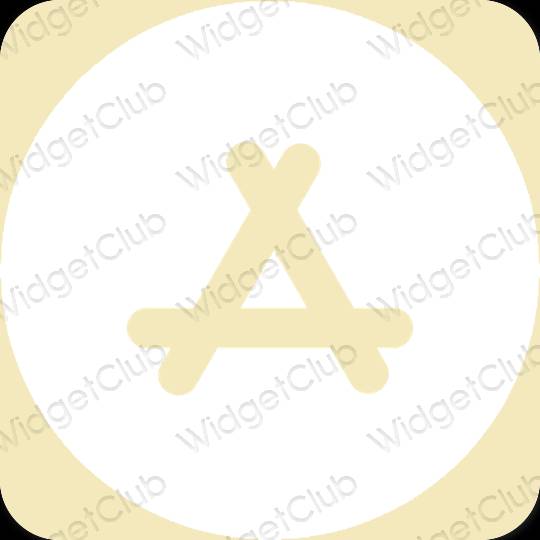 אֶסתֵטִי צהוב AppStore סמלי אפליקציה