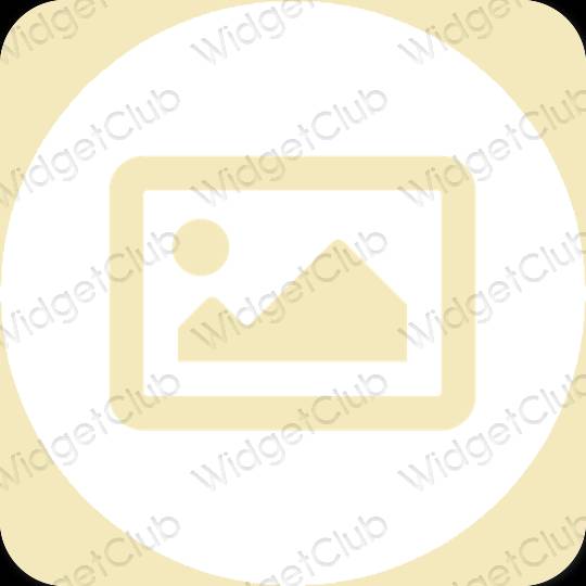 Stijlvol geel Photos app-pictogrammen