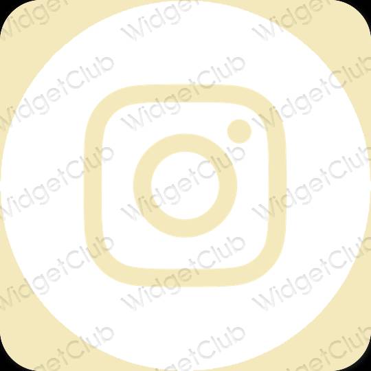 Estetický žlutá Instagram ikony aplikací