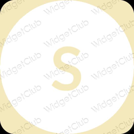 Estetis kuning SHEIN ikon aplikasi
