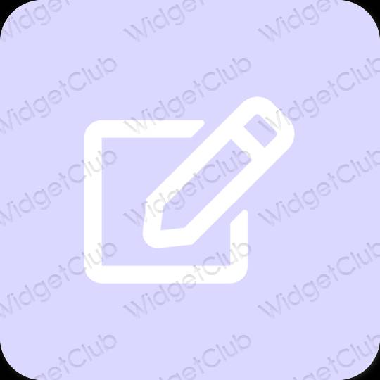 Estetický nachový Notes ikony aplikací