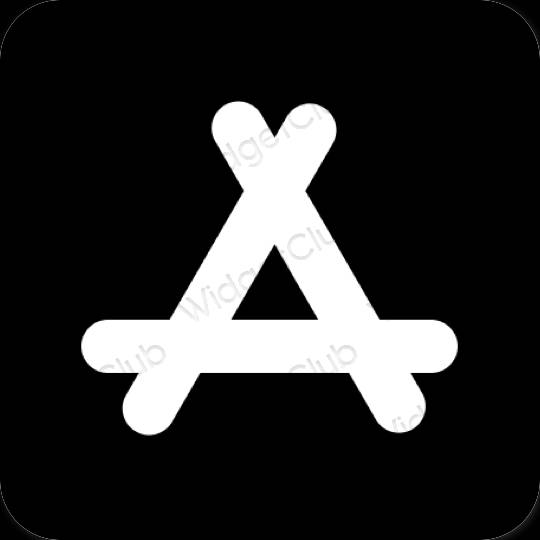 эстетический черный AppStore значки приложений
