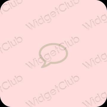 Естетичен розово Messages икони на приложения