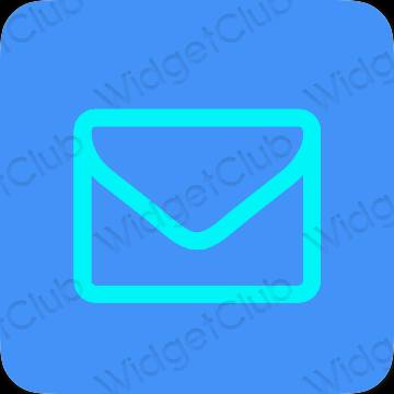 Stijlvol neonblauw Mail app-pictogrammen