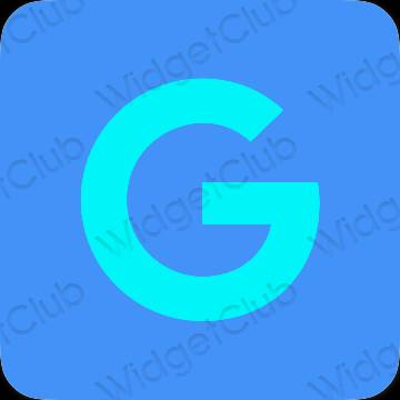 Stijlvol blauw Google app-pictogrammen