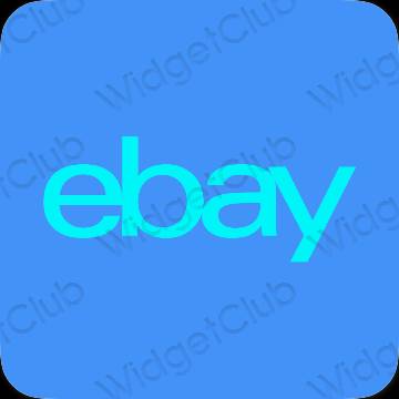 Aesthetic blue eBay app icons