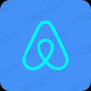 Estético azul Airbnb ícones de aplicativos