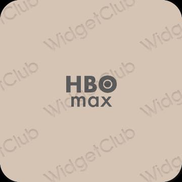 Esztétika bézs HBO MAX alkalmazás ikonok