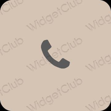 Stijlvol beige Phone app-pictogrammen