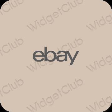 Aesthetic beige eBay app icons