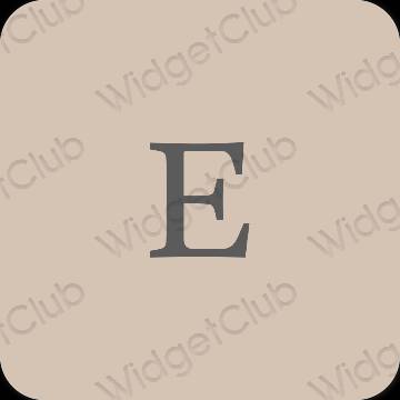 Estetski bež Etsy ikone aplikacija