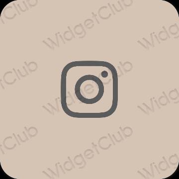 Естетичний бежевий Instagram значки програм