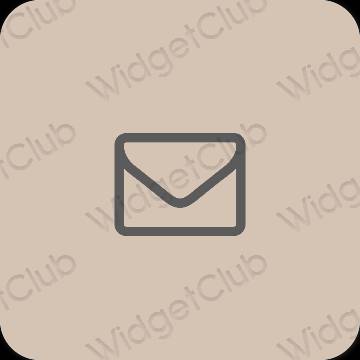 Estetisk beige Mail app ikoner