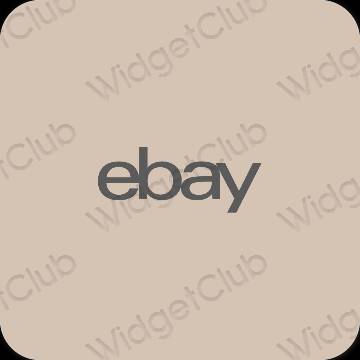 Αισθητικός μπεζ eBay εικονίδια εφαρμογών