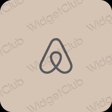 Ästhetisch Beige Airbnb App-Symbole