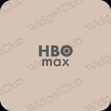 Estetik bej HBO MAX uygulama simgeleri