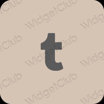 Ästhetisch Beige Tumblr App-Symbole