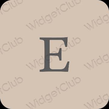 Esthétique beige Etsy icônes d'application