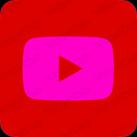 Thẩm mỹ màu đỏ Youtube biểu tượng ứng dụng