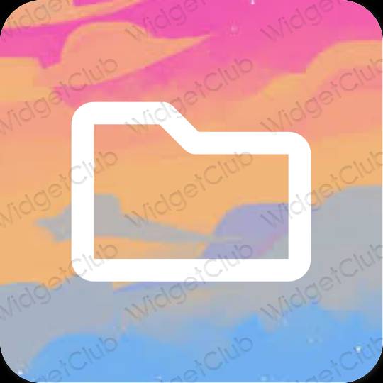 Estetico arancia Files icone dell'app
