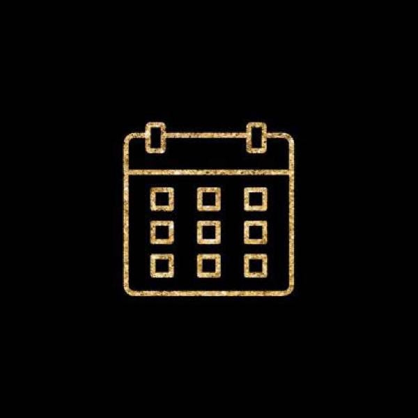 Aesthetic black Calendar app icons