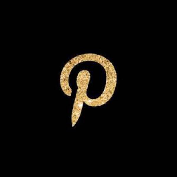 Aesthetic black Pinterest app icons