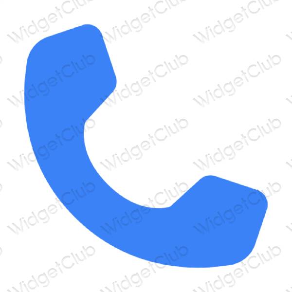 Aesthetic blue Phone app icons