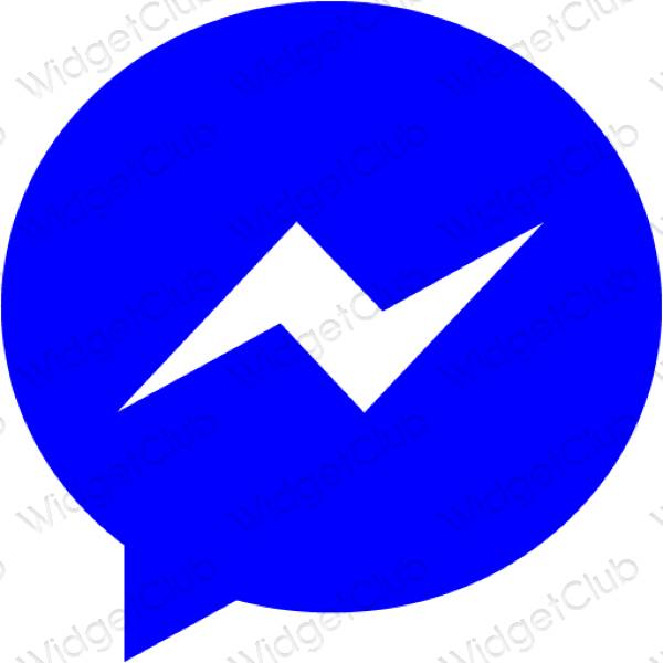 Aesthetic blue Messenger app icons