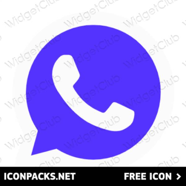 Aesthetic blue Messenger app icons
