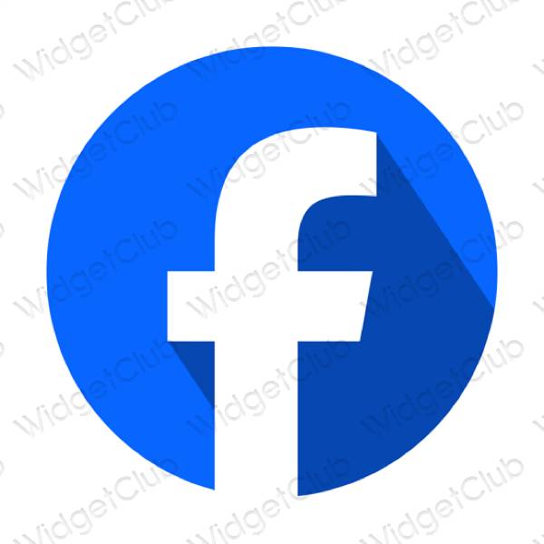 Aesthetic blue Facebook app icons