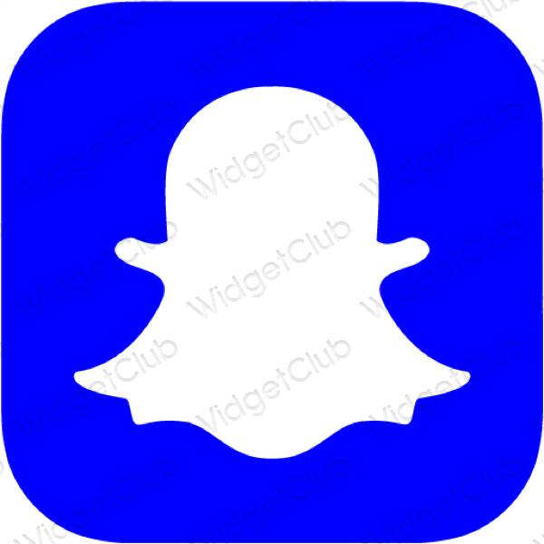 Aesthetic blue snapchat app icons