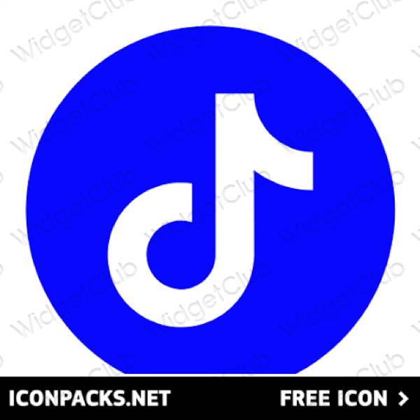 Aesthetic blue TikTok app icons