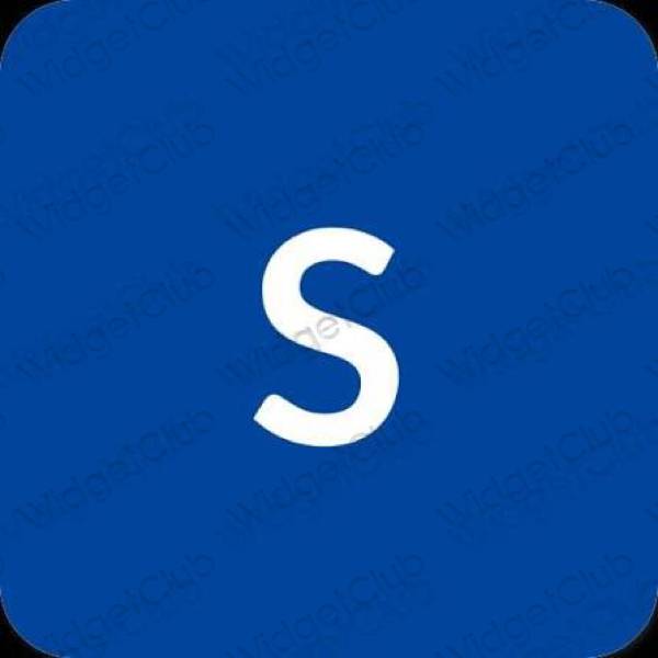 Aesthetic blue SHEIN app icons