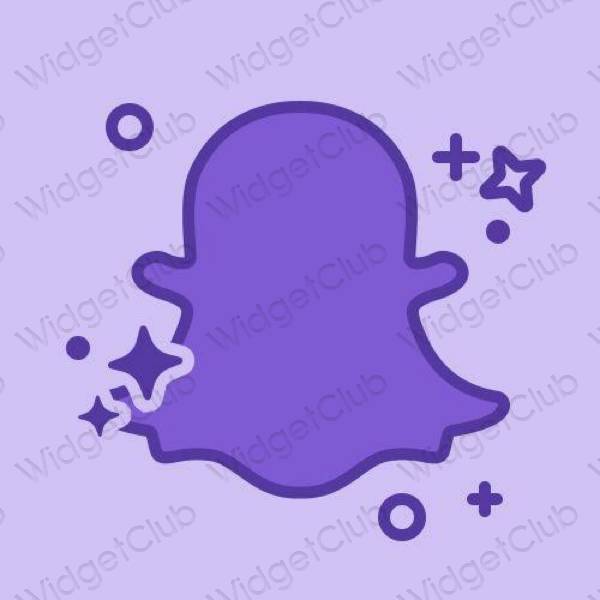 Aesthetic pastel blue snapchat app icons