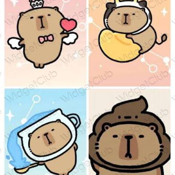 Aesthetic orange TikTok app icons
