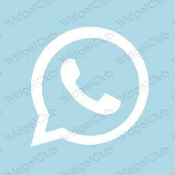 Aesthetic pastel blue Messenger app icons
