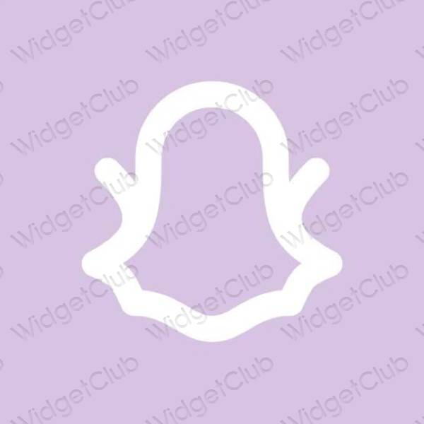 Aesthetic purple snapchat app icons