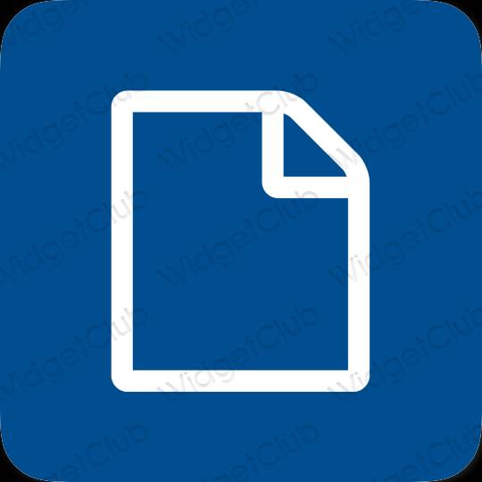 Stijlvol blauw Notes app-pictogrammen