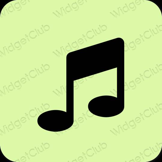 نمادهای برنامه زیباشناسی Apple Music