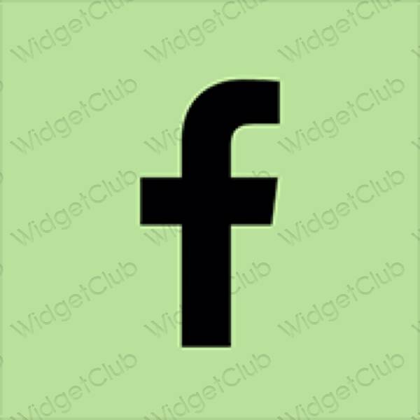 Icônes d'application Facebook esthétiques