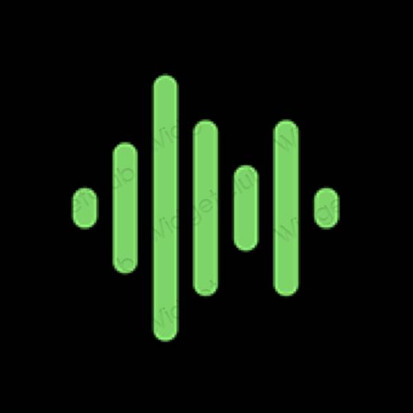 Estetsko Črna Apple Music ikone aplikacij