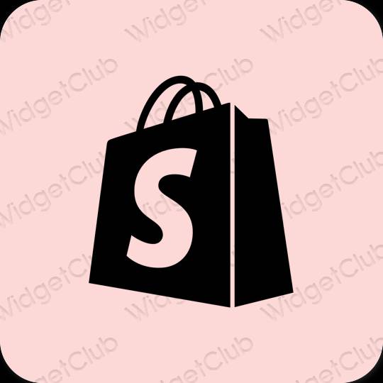 Estetik pastel pembe Shopify uygulama simgeleri