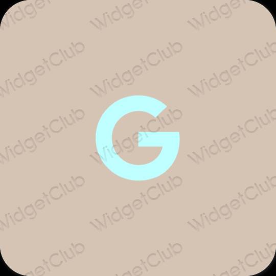 Estetico beige Google icone dell'app