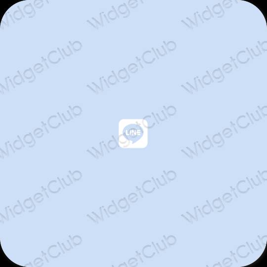 Æstetisk lilla LINE app ikoner