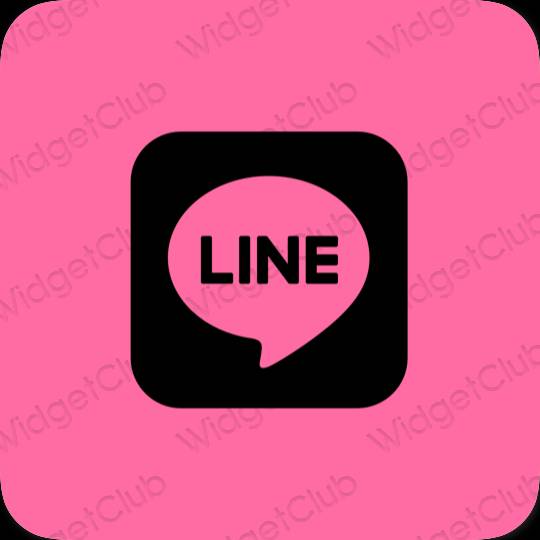 Estetisk lila LINE app ikoner