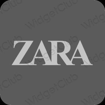 эстетический серый ZARA значки приложений