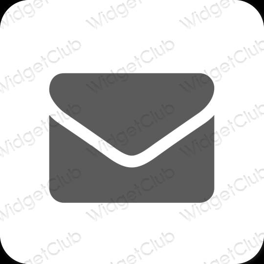 эстетический серый Gmail значки приложений