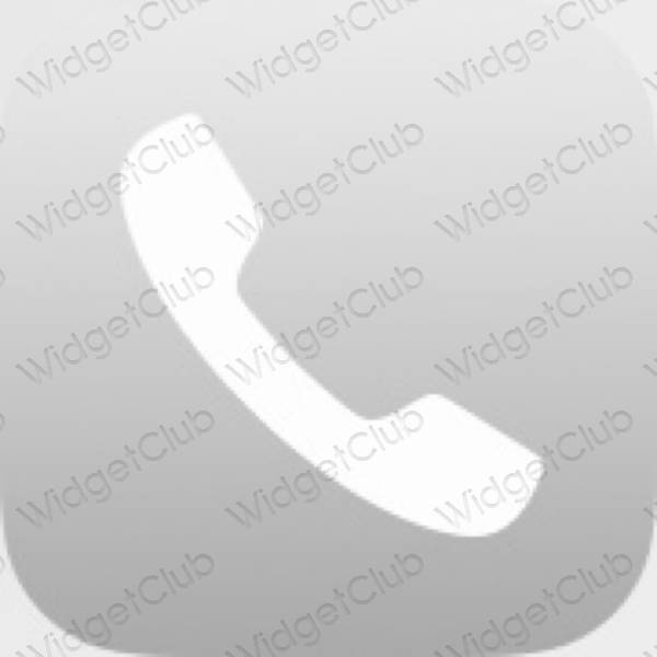 Aesthetic gray Phone app icons