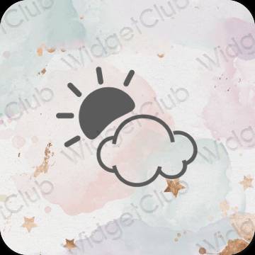 Icônes d'application Weather esthétiques